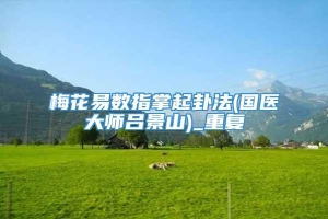 梅花易数指掌起卦法(国医大师吕景山)_重复
