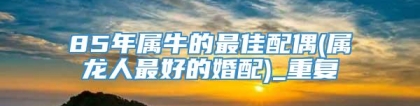 85年属牛的最佳配偶(属龙人最好的婚配)_重复
