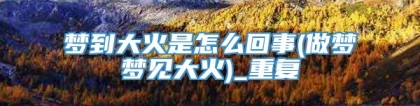 梦到大火是怎么回事(做梦梦见大火)_重复