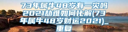 73年属牛48岁有一灾吗2021劫难如何化解(73年属牛48岁财运2021)_重复