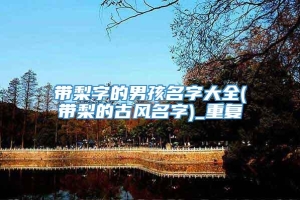 带梨字的男孩名字大全(带梨的古风名字)_重复