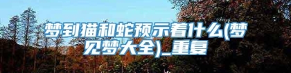 梦到猫和蛇预示着什么(梦见梦大全)_重复