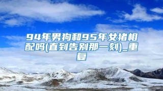 94年男狗和95年女猪相配吗(直到告别那一刻)_重复