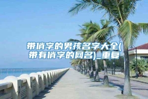 带俏字的男孩名字大全(带有俏字的网名)_重复