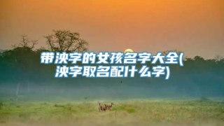 带泱字的女孩名字大全(泱字取名配什么字)