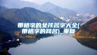 带栖字的女孩名字大全(带栖字的网名)_重复