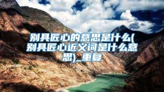 别具匠心的意思是什么(别具匠心近义词是什么意思)_重复