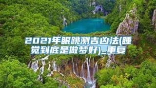 2021年眼跳测吉凶法(睡觉到底是做梦好)_重复