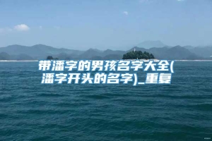 带潘字的男孩名字大全(潘字开头的名字)_重复