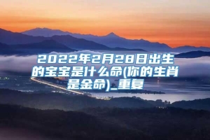 2022年2月28日出生的宝宝是什么命(你的生肖是金命)_重复