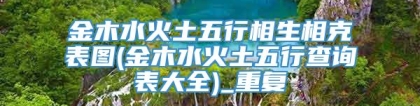金木水火土五行相生相克表图(金木水火土五行查询表大全)_重复