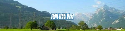 测婚姻