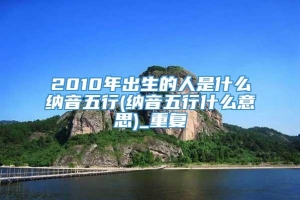 2010年出生的人是什么纳音五行(纳音五行什么意思)_重复