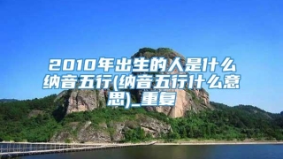 2010年出生的人是什么纳音五行(纳音五行什么意思)_重复