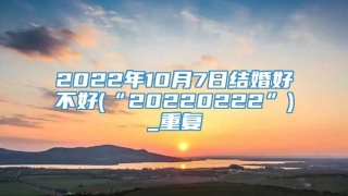 2022年10月7日结婚好不好(“20220222”)_重复