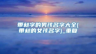 带昶字的男孩名字大全(带昶的女孩名字)_重复