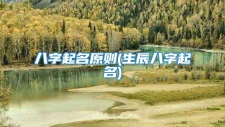 八字起名原则(生辰八字起名)