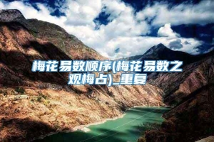 梅花易数顺序(梅花易数之观梅占)_重复