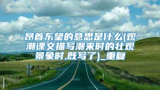 昂首东望的意思是什么(观潮课文描写潮来时的壮观景象时,既写了)_重复