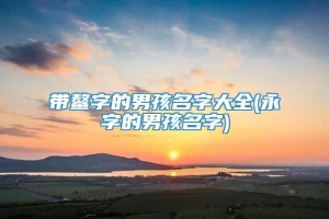 带鳌字的男孩名字大全(永字的男孩名字)