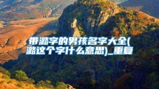 带潞字的男孩名字大全(潞这个字什么意思)_重复