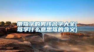 带笃字的男孩名字大全(笃学什么意思笃的含义)