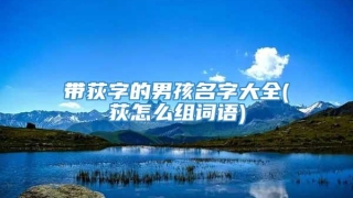带荻字的男孩名字大全(荻怎么组词语)