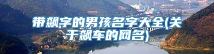带飙字的男孩名字大全(关于飙车的网名)