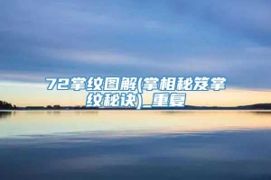 72掌纹图解(掌相秘笈掌纹秘诀)_重复