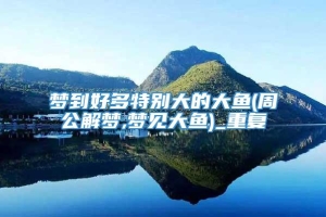 梦到好多特别大的大鱼(周公解梦,梦见大鱼)_重复
