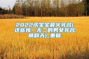 2022虎宝宝最火乳名(这些独一无二的男女乳名萌翻天)_重复