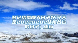 登记结婚哪天日子好(今天是20220202结婚首选的日子)_重复