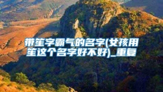 带笙字霸气的名字(女孩用笙这个名字好不好)_重复