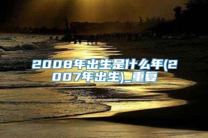 2008年出生是什么年(2007年出生)_重复