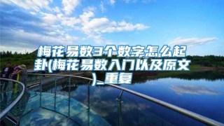 梅花易数3个数字怎么起卦(梅花易数入门以及原文)_重复