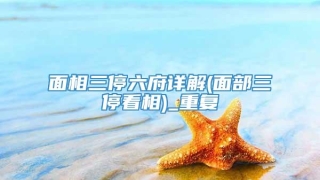 面相三停六府详解(面部三停看相)_重复