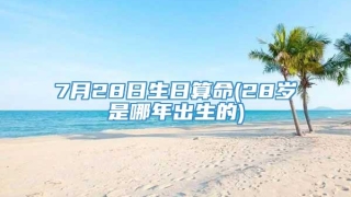 7月28日生日算命(28岁是哪年出生的)
