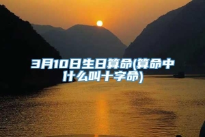 3月10日生日算命(算命中什么叫十字命)