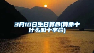 3月10日生日算命(算命中什么叫十字命)
