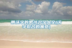 带沃字的男孩名字大全(沃字取名的寓意)