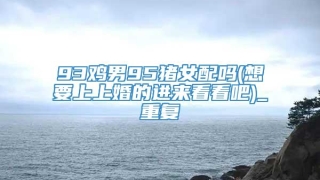93鸡男95猪女配吗(想要上上婚的进来看看吧)_重复