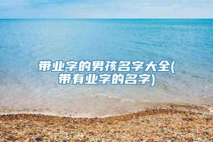 带业字的男孩名字大全(带有业字的名字)