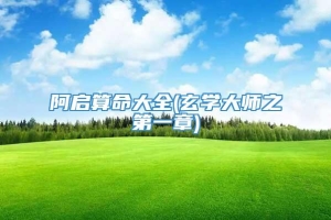 阿启算命大全(玄学大师之第一章)