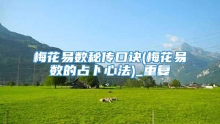 梅花易数秘传口诀(梅花易数的占卜心法)_重复