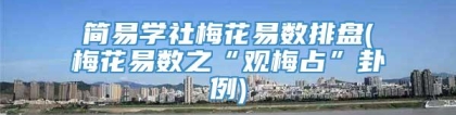 简易学社梅花易数排盘(梅花易数之“观梅占”卦例)