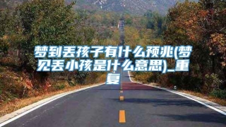 梦到丢孩子有什么预兆(梦见丢小孩是什么意思)_重复