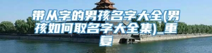 带从字的男孩名字大全(男孩如何取名字大全集)_重复