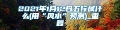 2021年1月12日五行属什么(用“风水”预测)_重复