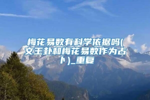 梅花易数有科学依据吗(文王卦和梅花易数作为占卜)_重复