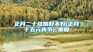 正月二十结婚好不好(正月十五元宵节)_重复